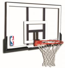 photograph of 52 inch acrylic Spalding NBA basketball backboard