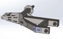 Arm with reinforcement plate