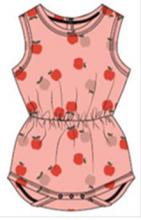 Photograph of Baby French Terry Printed Romper with Apples