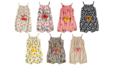 Photograph of all Baby Playsuits with Pom Poms