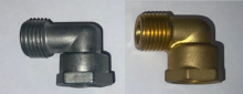 Affected elbow fittings in brass and alloy