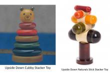 Upside Down Cubby Stacker toy & Upside Down Stick Stacker Toy Photo