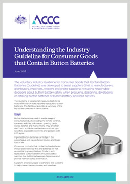 Understanding the Industry Guideline for Consumer Goods that Contain Button Batteries 