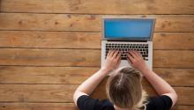 Product safety tips when shopping online Woman using laptop