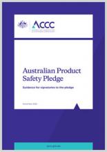 The Australian Product Safety Pledge - guidance for signatories to the pledge