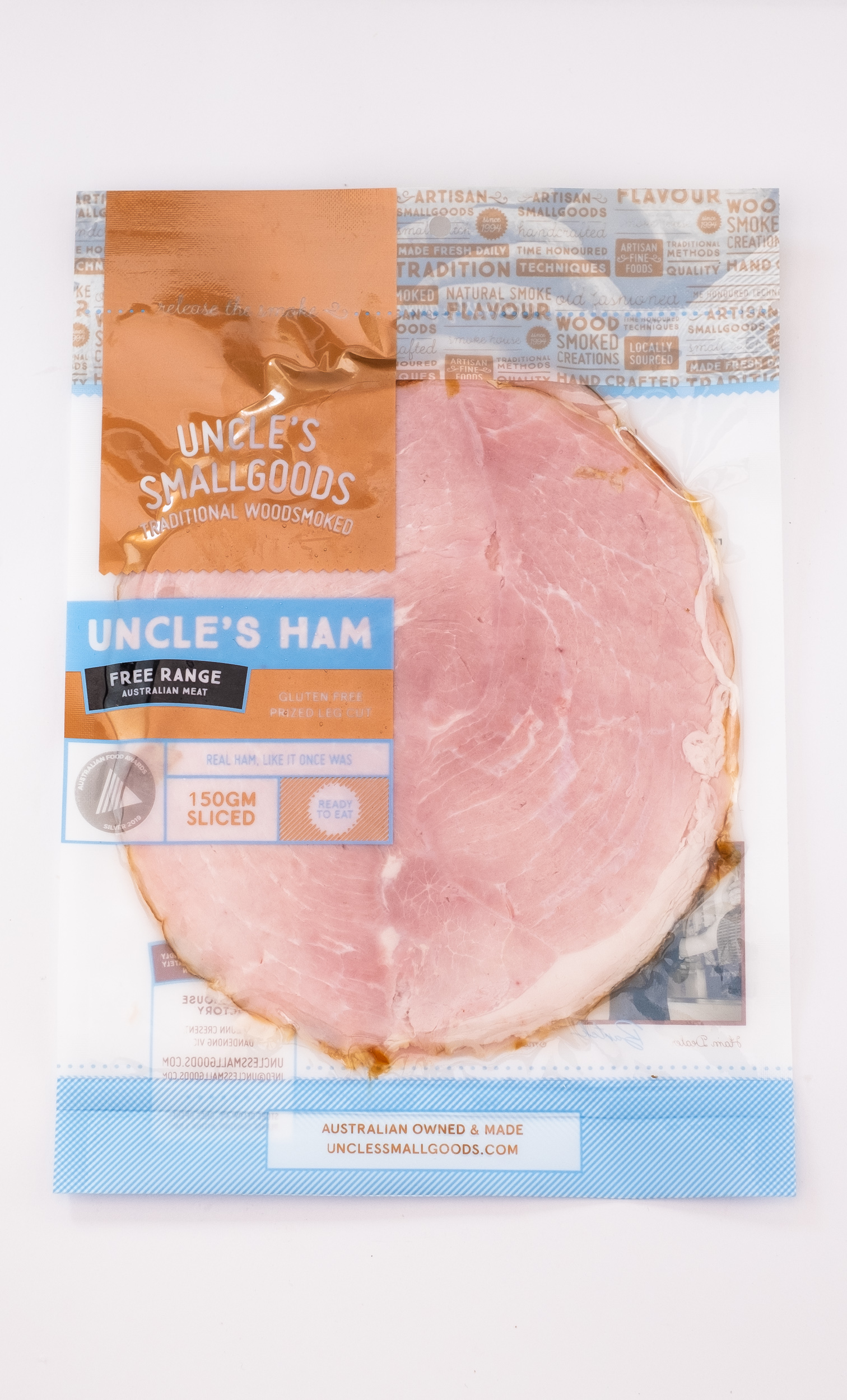  Uncle’s Smallgoods — Uncle’s Ham Free Range 150g 