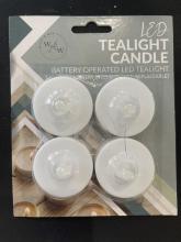 Photograph of 4 pack of tealight candles
