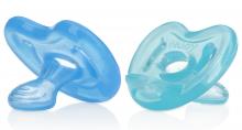 Photograph of Nuby silicone ortho pacifiers - blue and aqua