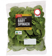 Photograph of 60g Coles Baby Spinach