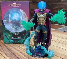 Photograph of the Spider-Man: Far From Home - Mysterio 1/6th Scale Hot Toys Action Figure with LED light up helmet