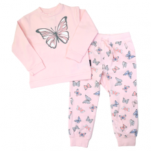 photograph of A2363P long sleeve pyjamas butterfly pink