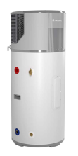 photograph of Ariston heat pump water heater - side view