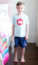 photograph of a child wearing Axel pyjamas