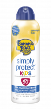 Photograph of Banana Boat Simply Protect Kids Very High Protection Sunscreen Lotion Spray 50 plus