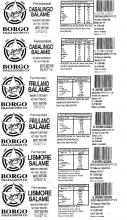 Borgo Smallgoods Co—Friulano Salame, Lismore Salame and Casalingo Salame Recall Product Label