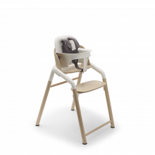 photograph of Bugaboo Giraffe wood white baby set with harness