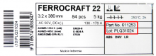 photograph of label showing lot and part number location