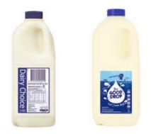 Photograph of Dairy choice and Good drop milk