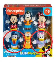photograph of Donald and Daisy figures in packaging