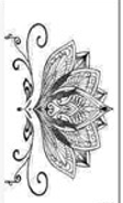 Photograph of flower temporary tattoo