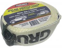 Photograph of GRTD0345 - White Nylon Snatch Straps 9m x75mm x 8,000kg - Packaged Strap