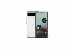 photograph of Google Pixel 6A smartphone - Chalk