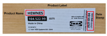 HEMNES Product Label