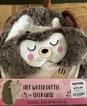 Hedgehog hot water bottle and sleep mask not in packaging
