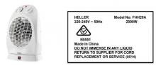 Heller Heater Picture & Rating Label