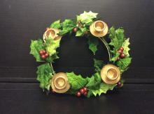 Holly Advent Wreath - Candle Holder