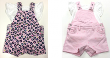 Dymples infant girl overall and tee sets