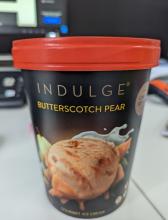 Photograph of Indulge Butterscotch Pear Gourmet Ice Cream 1L
