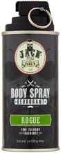 Photograph of the Jack the Barber Rogue 150 millilitre body spray can.