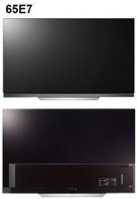 Front and back view of the LG Smart TV 65E7