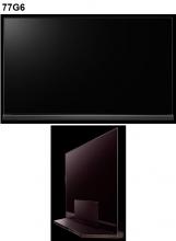 Front and back view of the LG Smart TV 77G6