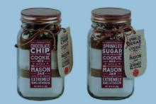 photograph of layered baking Mason jar products