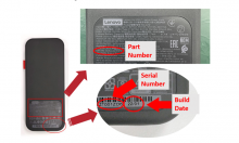 Lenovo USB -C laptop power bank identifying information
