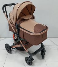Lightweight and foldable stroller in brown