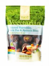 Macro wholefoods split pea and spinach bites