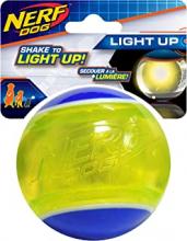 photograph of NERF DOG 3.25in LED Blaze Tennis Ball - Blue Green