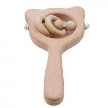 photograph of Natural beechwood teether rattle