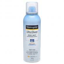 Photograph of Neutrogena Ultra Sheer Body Mist Sunscreen Spray SPF 50 plus with Helioplex 140g