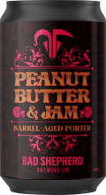Photograph of Peanut Butter and Jam Barrel-Aged Porter 355mL