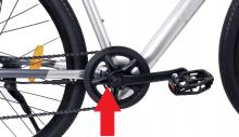 Photograph of the Pedal Clipper bottom bracket which shows consumers where to find the serial number