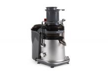 Black and silver juicer with PowerXL branding