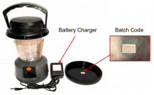 Photograph of Rechargeable 110 Lumen Outdoor Lantern and 240V Charger