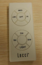 Fan remote control (front)