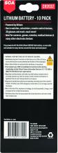 Photograph of SCA Lithium Battery - 10 Pack CR2032 - back