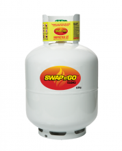 Gas cylinder with Swap N Go branding