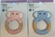 Photograph of Wood/Silicone Elephant Teether